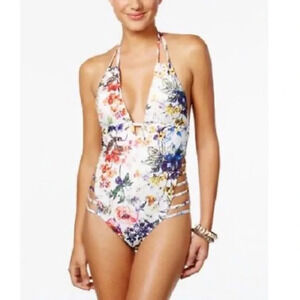 Rachel Roy Strappy Side One Piece Swimsuit